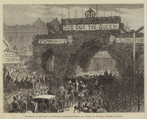 Reception of the Earl of Dufferin, Governor-General of Canada, at Victoria, British Columbia by Walter Paget
